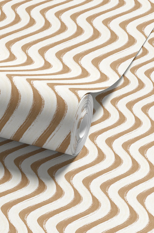 Wavy Stripe Wallpaper - Design No. Five