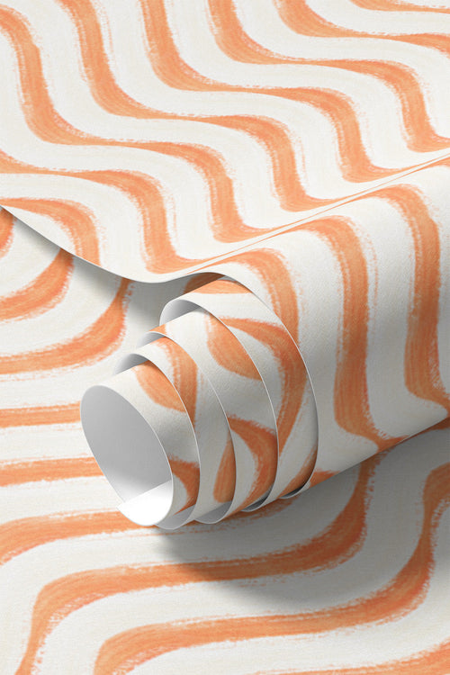 Wavy Stripe Wallpaper - Design No. Five